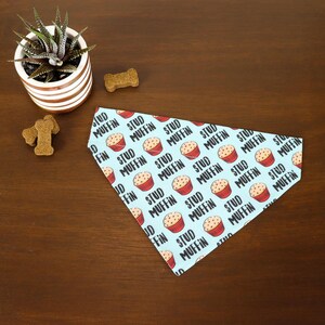 Stud Muffin Dog Bandana Personalized (Over the Collar) - Cute Bandana // Cat Bandana // Slip on Bandana // Gift for pets