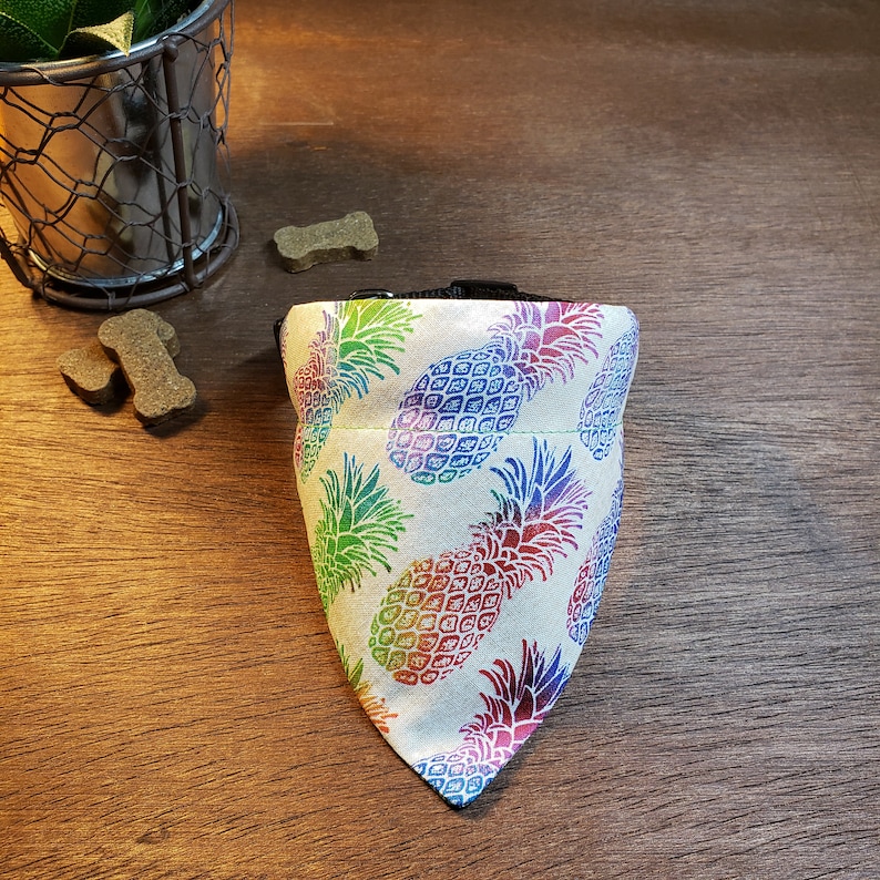 Pineapple Dog Bandana over the Collar Multicolor Etsy