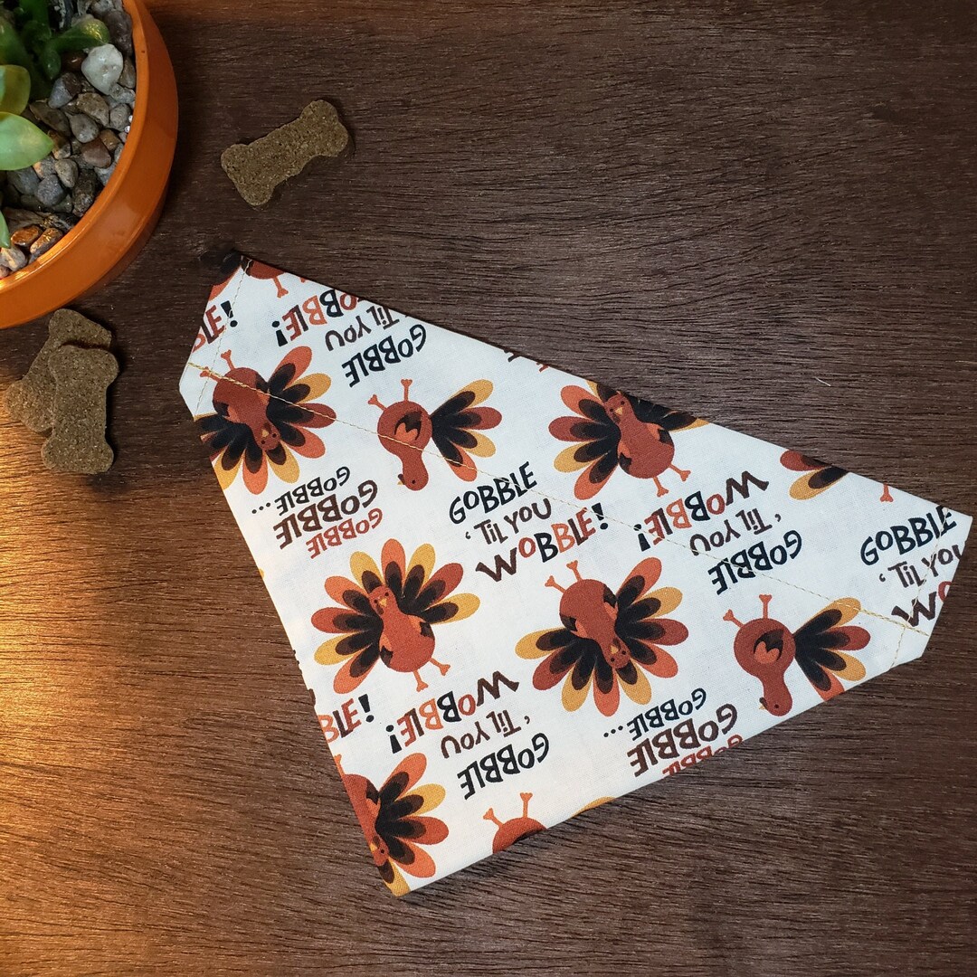 Thanksgiving Dog Bandana over the Collar Turkey Bandana //cat Bandana