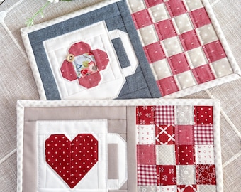 DIGITALES Muster: Lovely Latte Mug Rugs