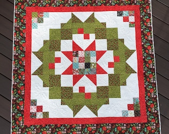 DIGITAL Pattern: Welcome Home Wreath (Christmas Quilt)