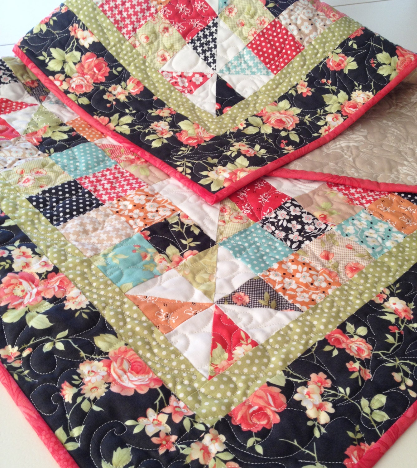 DIGITAL Pattern: Pinwheels Over Patchwork (charm Pack Quilt) - Etsy