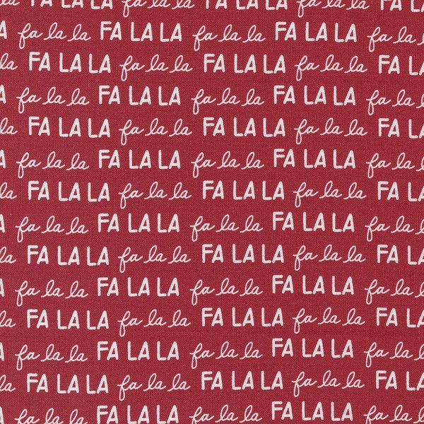 Christmas Eve Christmas in Fa La La (Cranberry 5184-16) by the half yard