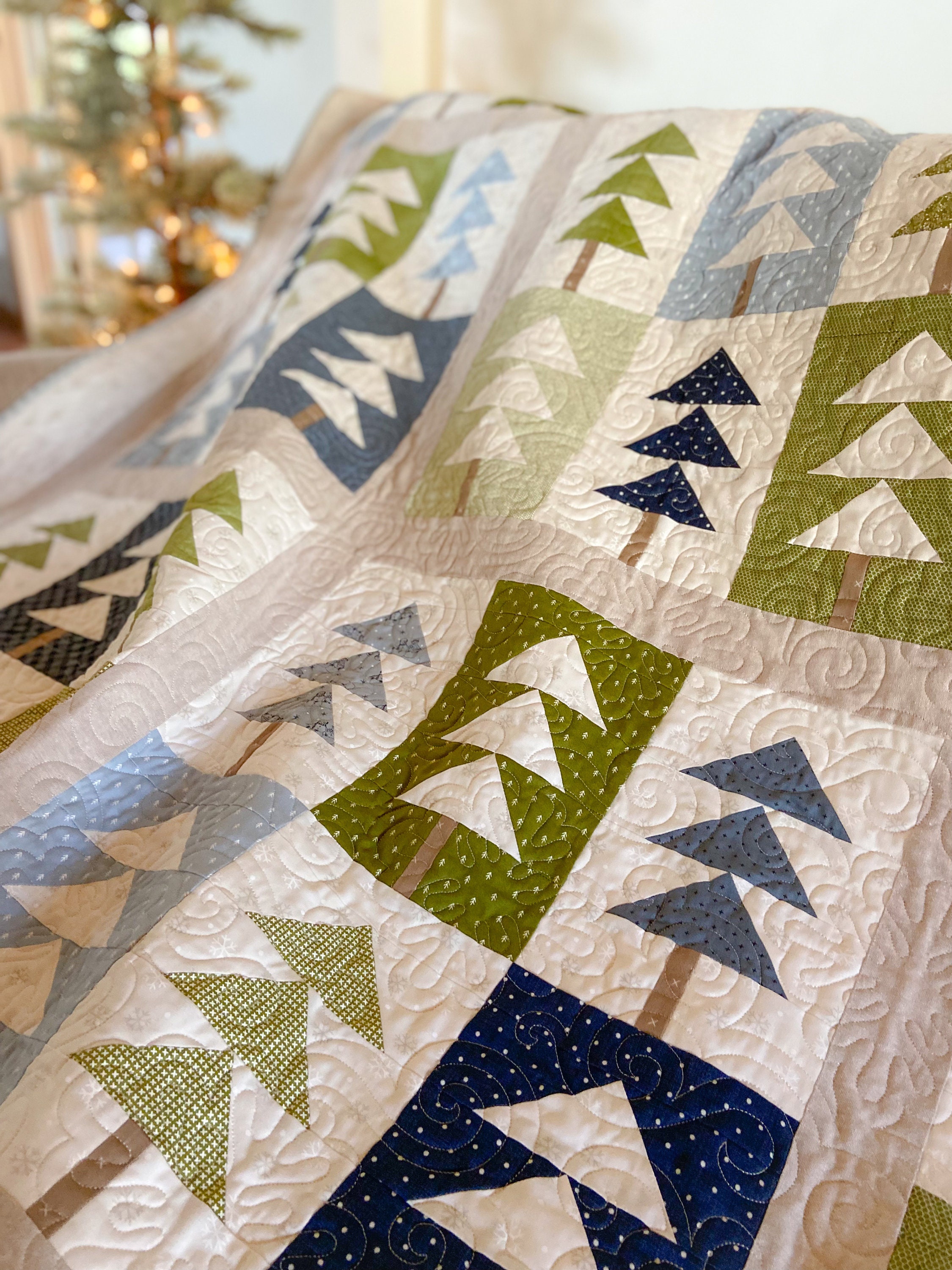 DIGITAL Pattern: Frosty Forest (Fat Quarter Quilt)