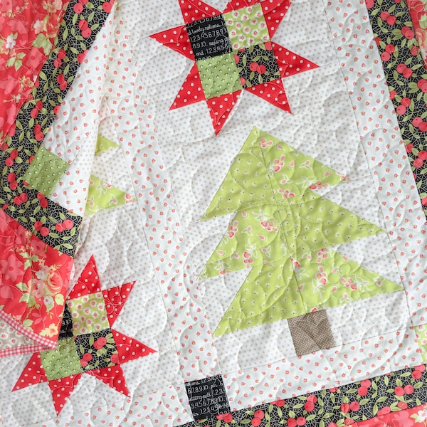 DIGITAL Pattern: Star Crossed Pines Quilt