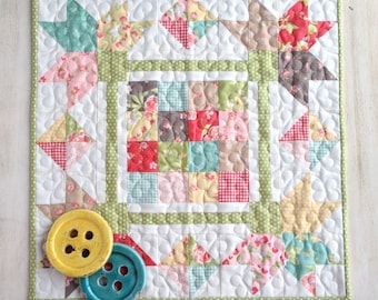 DIGITAL Pattern:  Picking Petals (Charm Pack Mini Quilt)