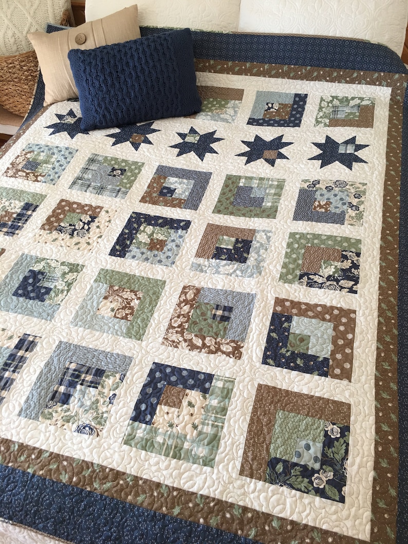 DIGITAL Pattern: Star Watch (Jelly Roll Quilt) image 1