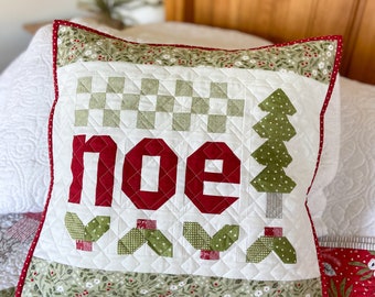 DIGITAL Pattern: Noel Mini Quilt or Pillow