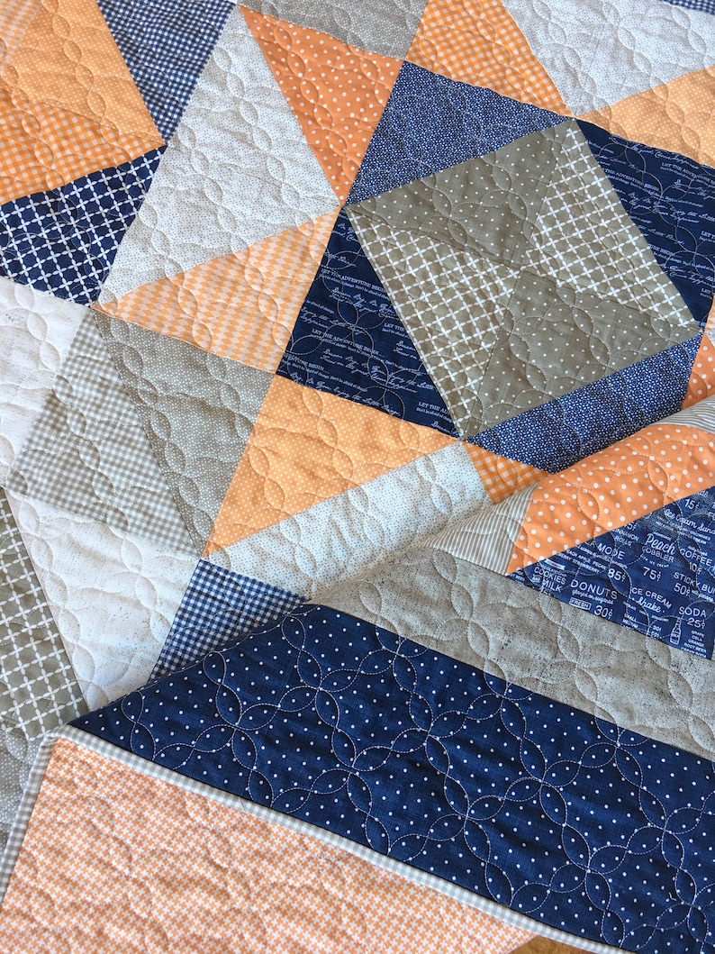 DIGITAL Pattern Fat Quarter Quilt Lakeside Star