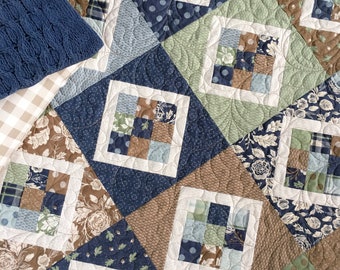 DIGITAL Pattern: 9 Patch Pivot (Fat Quarter Quilt)