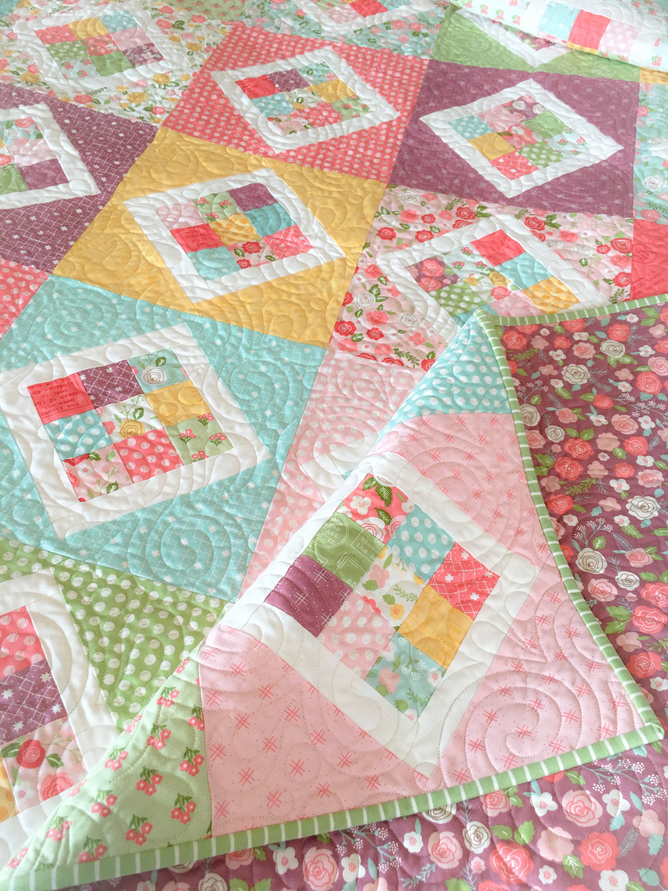DIGITAL Pattern 9 Patch Pivot Fat Quarter Quilt Etsy