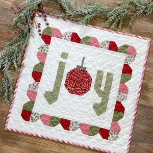 DIGITAL Pattern: Joy Mini Quilt (Christmas & Autumn versions)