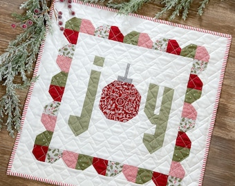 DIGITAL Pattern: Joy Mini Quilt (Christmas & Autumn versions)