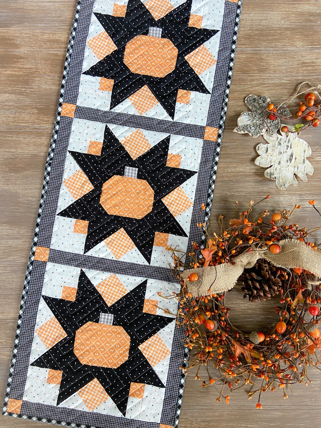 DIGITAL Pattern: Pumpkin Run runner