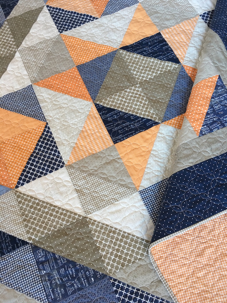 DIGITAL Pattern Fat Quarter Quilt Lakeside Star