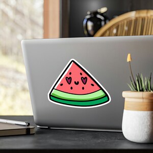 Cute Kawaii Watermelon Vinyl Sticker For Journal, Water Bottle, Laptop, Lunchbox, Planner | Satin Finish | Water, Scratch and UV Resistant