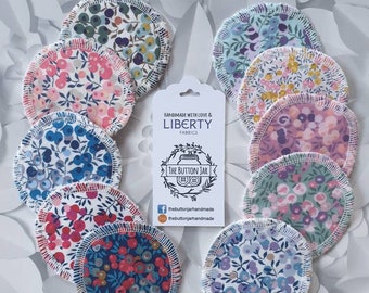 Reusable Liberty Wiltshire berry fabric face pads ,makeup remover pads ,washable , zero waste ,eco friendly, super soft bamboo luxury  gift