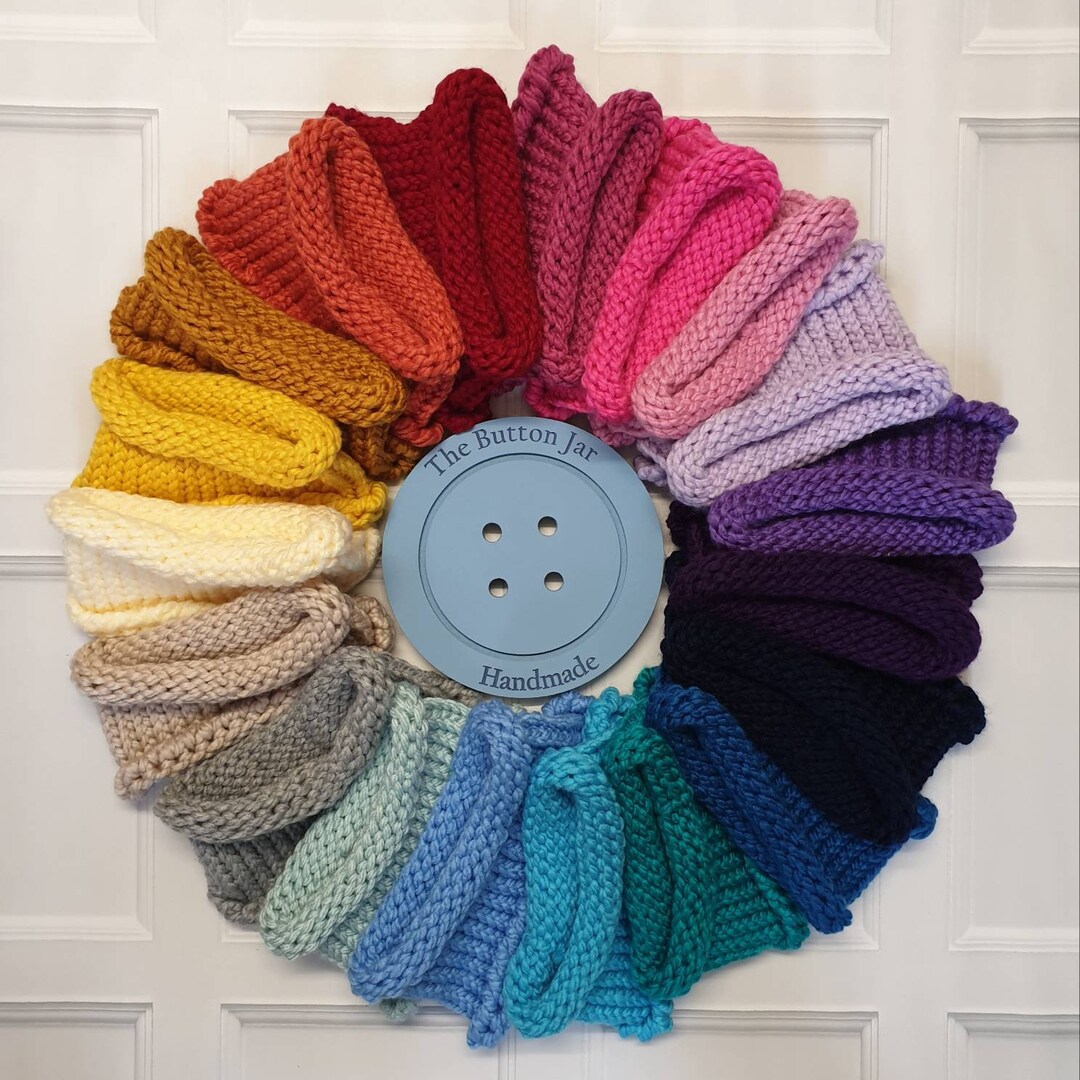 Hand Knitted Chunky Snood, Soft Infinity Scarf Neck Warmer - Etsy UK