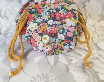 Liberty fabric drawstring lay flat makeup bag ,makeup tidy, 2 sizes ,20 patterns including Betsy ! Washable, handmade, waterproof option