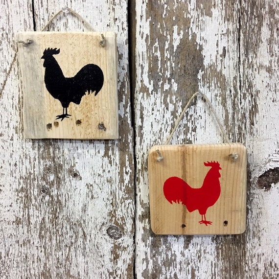 Rooster Signs With Roosters Chicken Sign With Chickens Chicken Etsy