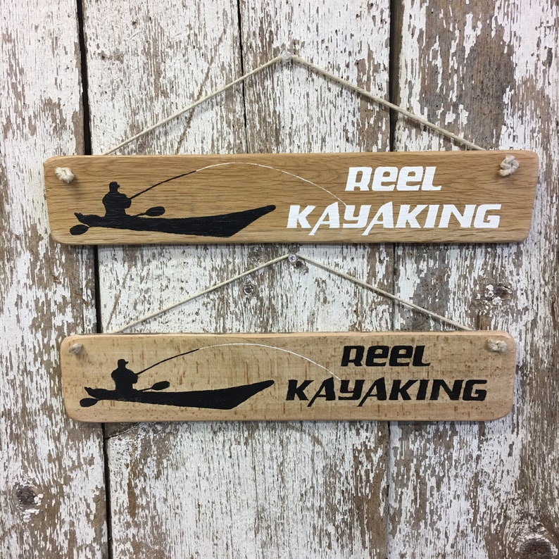 Kayak Fishing Sign Fishing Signs Gift for Kayak Fisherman Etsy