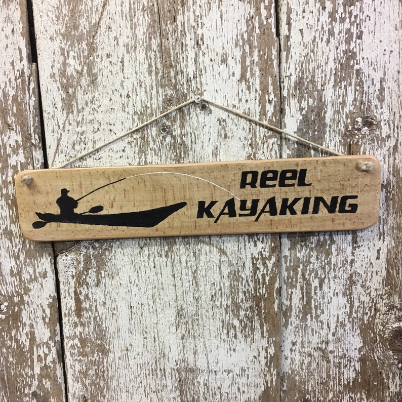 Kayak Fishing Sign Fishing Signs Gift for Kayak Fisherman Etsy