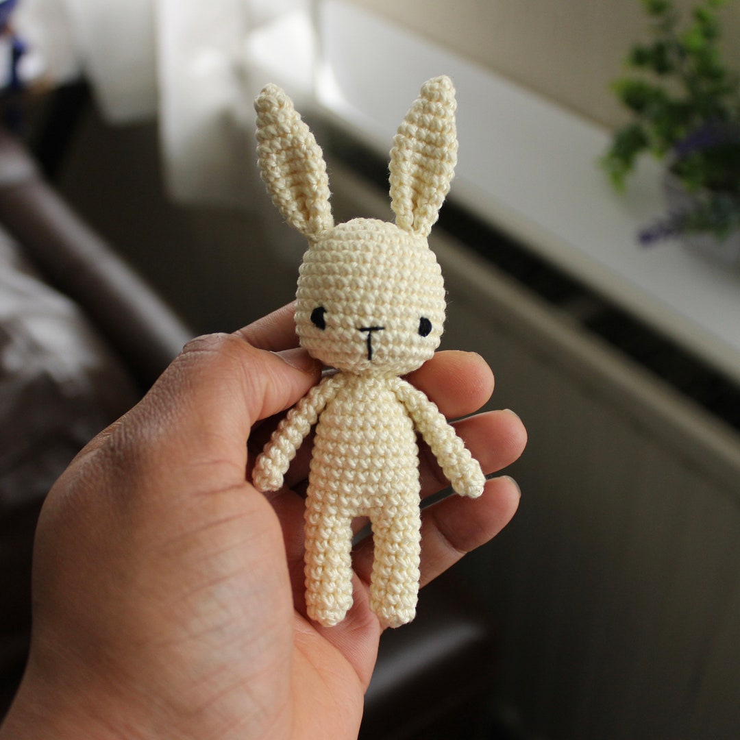 Min Crochet Rabbit Mini Crochet Bunny in Candle Light - Etsy