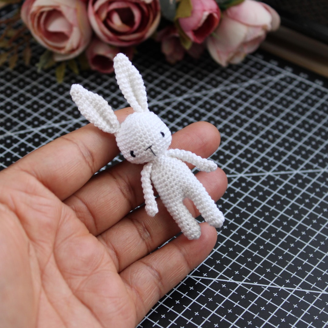 Micro Crochet Bunny in White - Etsy