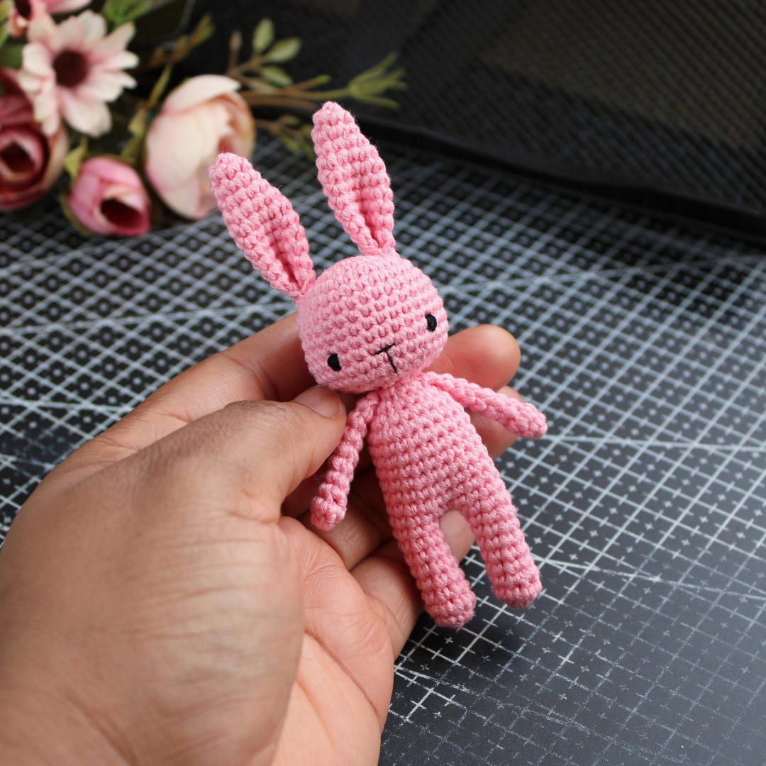 Min Crochet Rabbit Mini Crochet Bunny in Gerbera - Etsy