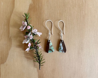 Chrysoprase Earrings with Sterling Silver