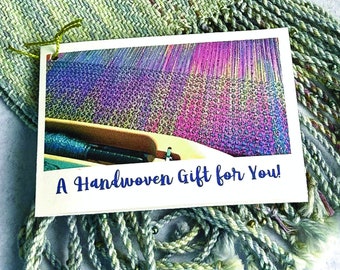 Weaver's Gift Tag, Printable Care Instructions Card, tell your gift recipient how to care for their handwoven gift