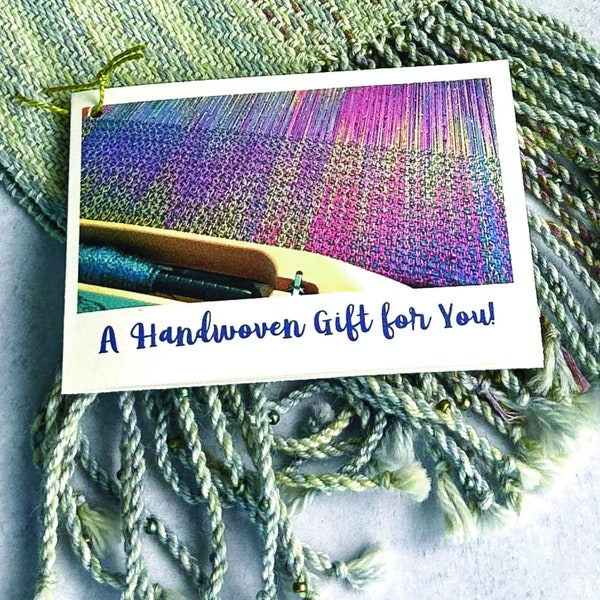 Weaver's Gift Tag, Care Instructions Printable Card, tell your gift recipient how to care for their handwoven gift