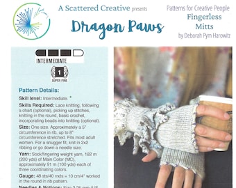 Fingerless Gloves Knitting Pattern, ruffled wrist warmers, beaded hand warmers, knitted mitts, Fingering weight, Print version mailed to you