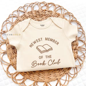 Embroidered Book Club Baby Onesie®, Newest member of the Book Club Onesie® Reader Baby Gift, Book Lover Baby Bodysuit, Reading Book Worm