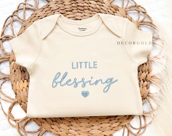 Embroidered Little Blessing Baby Onesie® Christian Baby Onesie® Christian Pregnancy Announcement, Religious Baby Bodysuit, Baby Gift