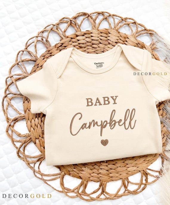 Embroidered Custom Name Onesie® Personalized Baby Pregnancy Announcement Onesies®, Custom Baby Name Onesie® Custom Baby Bodysuit