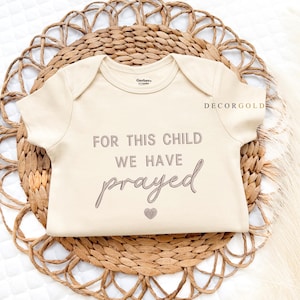 Boys' - Instant Message - For This Child We Have Prayed Baby Graphic One Piece
