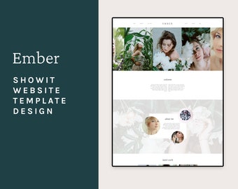 Showit Website Template Design for Photographers - Wedding Photographer Showit 5 Website Design Template  - Elegant Showit Template Design