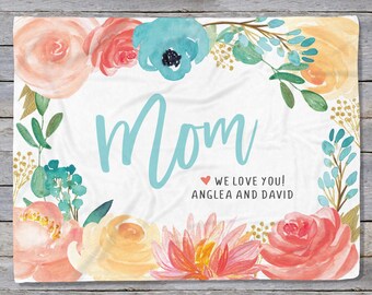 Mom Blanket, Grandma Blanket, Mothers Day Gift, Gift for Mom, Personalized Gift for Grandma, Personalized Mom Gift from Kids