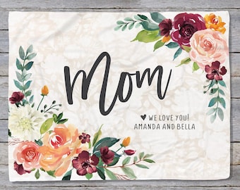 Mothers Day Blanket, Personalized Mom Blanket, Personalized Grandma Blanket, Gift for Mom, Grandparents Gift, House warming gift