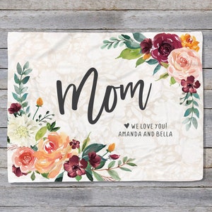 Personalized Mom Blanket, Personalized Grandma Blanket, Gift for Mom, Grandparents Gift, House warming gift, Mothers Day Blanket