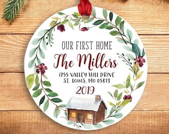 First Home Ornament, New Home Ornament, Housewarming Gift, Realtor Gift, New Home Gift, Our First Home Ornament, Couples Gift