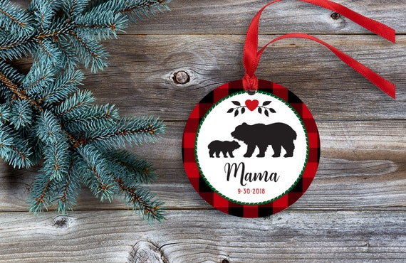 Mama bear Christmas ornament.Christmas ornament.Mama bear.New mom.Mom  gift.Christmas Gift.Personalized gift.Gift idea.