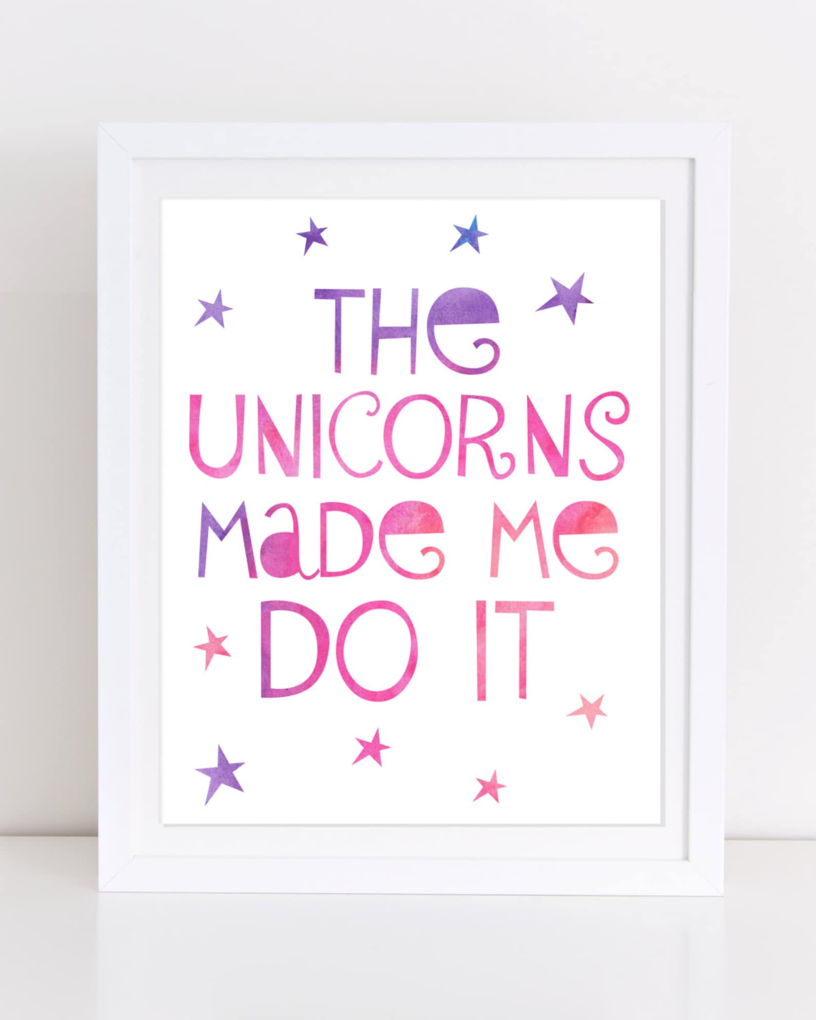 Unicorn Poster Printable Unicorn the Unicorns Made Me Do It - Etsy