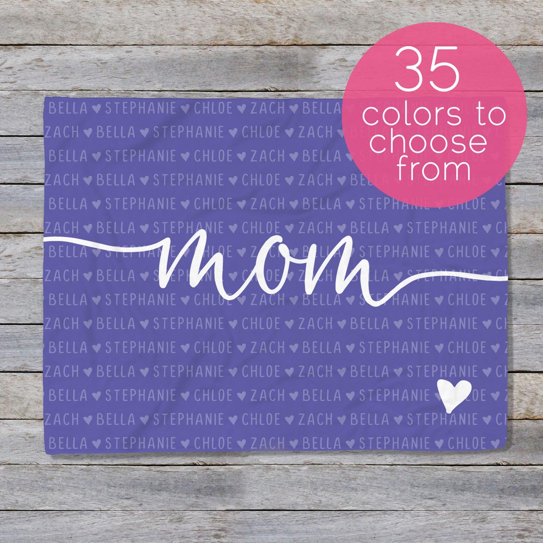 Mothers Day Gift Personalized Blanket for Mom Gift for Mom Etsy New