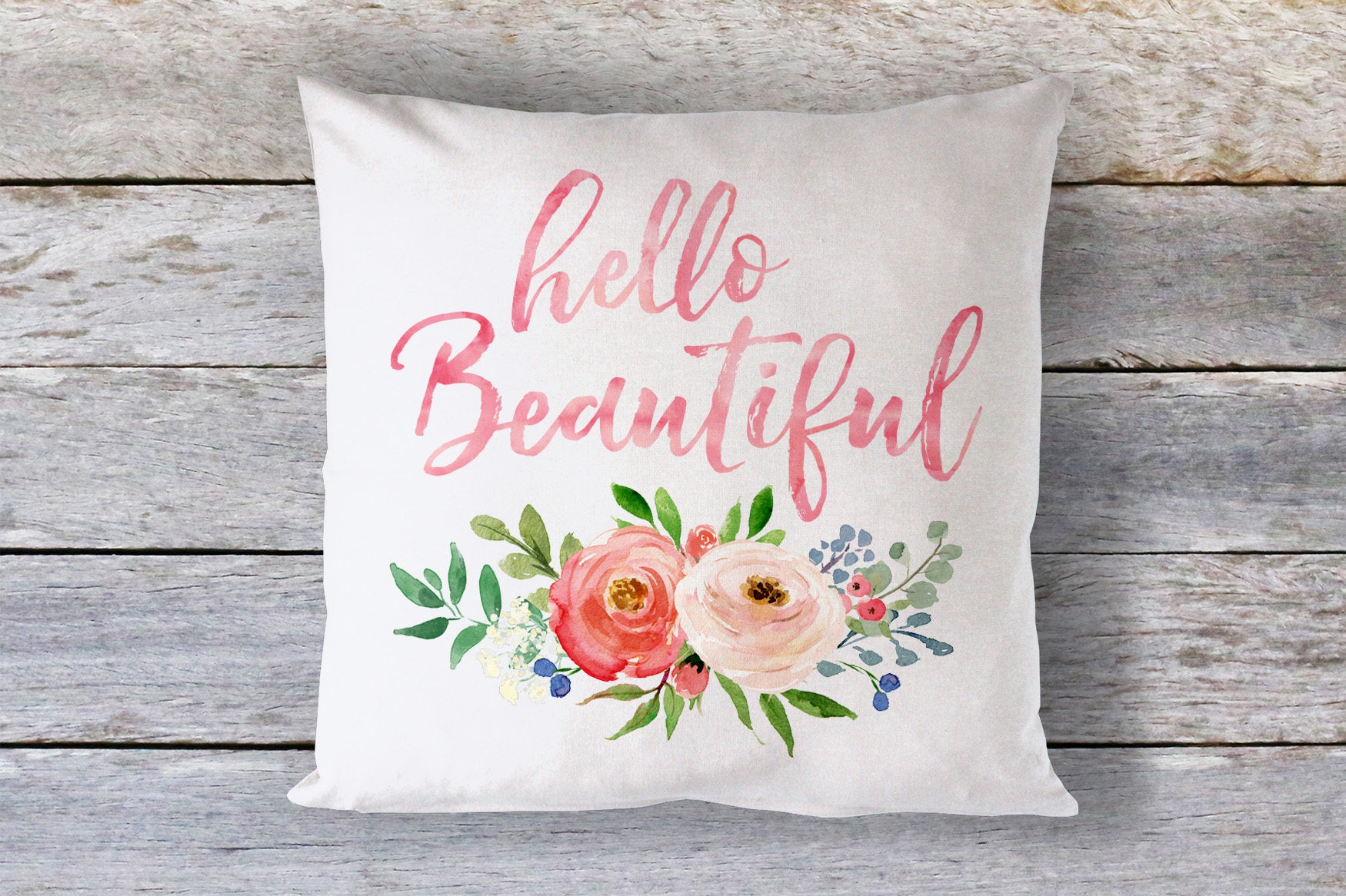 hello beautiful pillow