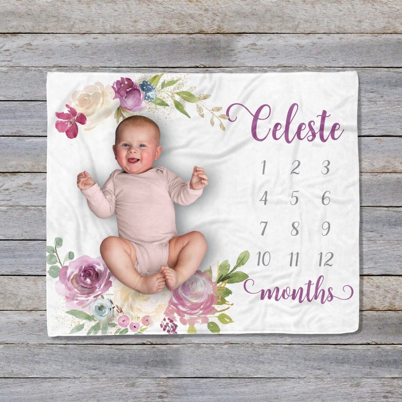 etsy baby milestone blanket