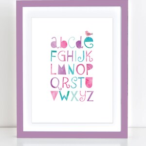 Alphabet Poster ABC Wall Art Alphabet Art ABC Nursery - Etsy