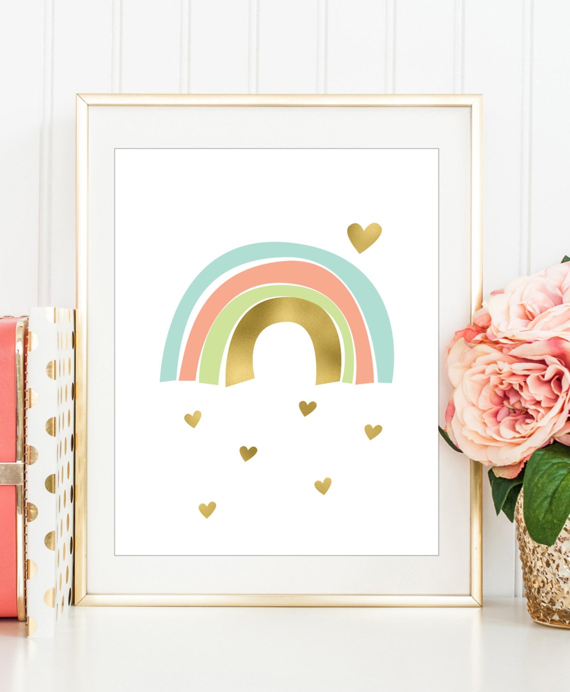 Rainbow Wall Art Rainbow Print Printable Nursery Art Etsy