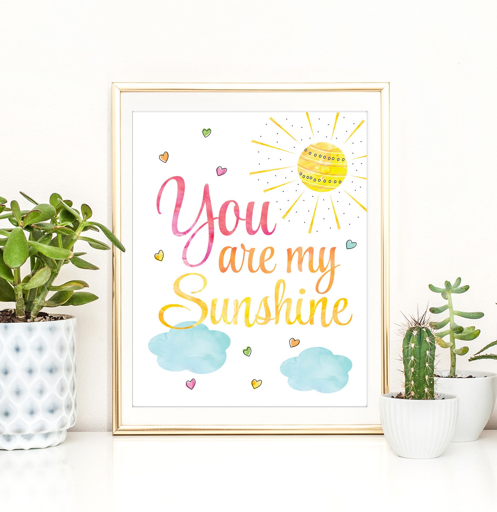 You Are My Sunshine Nursery Printable Playroom Wall Art Sun | Etsy